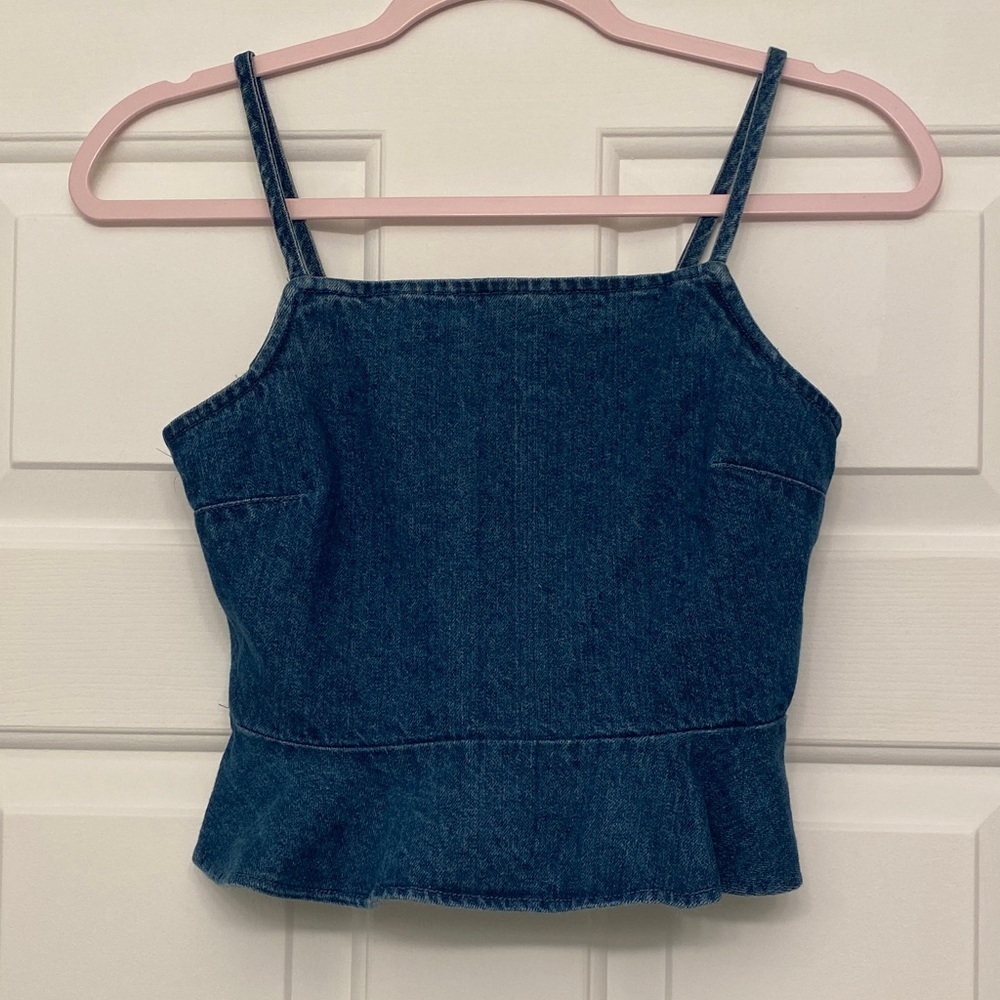 American Eagle Outfitters Blue Denim Camisole